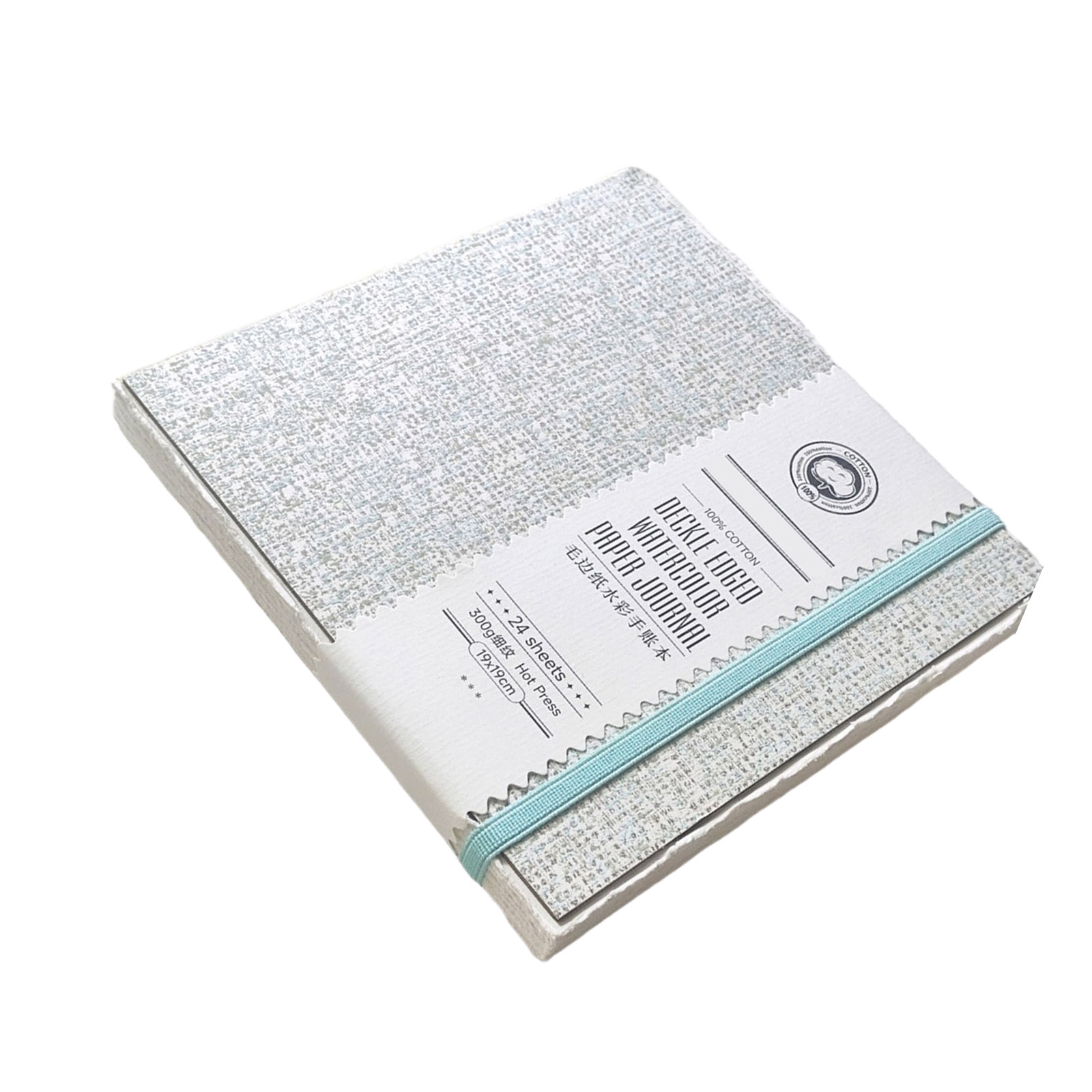 Portable Watercolor Sketchpad 24 Sheets 300GSM Paper Watercolor Paper Pad Elastic Closure for Sketching Painting