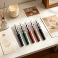 thumbnail image 4 of YardChic 5Pcs Premium Gel Ink Ball Point Pens, 0.5mm Fine Point Color Pens, Retro Color Rod Gel Pen, Smooth Writing Gel Pen for Journaling, Teachers Office Classroom Stationery Supplies, 4 of 8