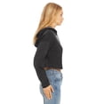 thumbnail image 3 of Bella + Canvas, The Ladies' Cropped Fleece Hoodie - DARK GRY HEATHER - M, 3 of 4