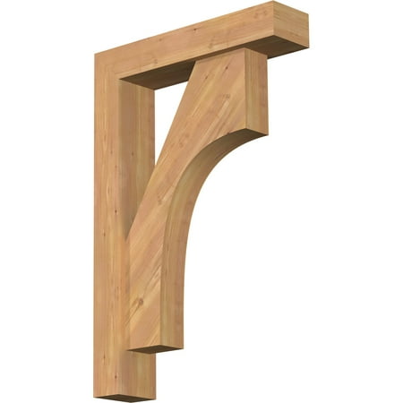 

Ekena Millwork 5 1/2 W x 24 D x 36 H Westlake Block Smooth Bracket w/ Offset Brace Western Red Cedar