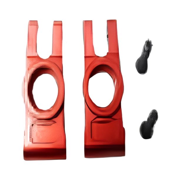 Vogacara Portador de buje trasero de aleación de aluminio, 2 uds., para 1/14 MJX Hyper Go 14209 14210, fácil de reemplazar y buje trasero Kits de construcción modelo Rojo