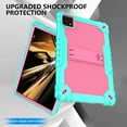 thumbnail image 4 of SOATUTO For T-Mobile Revvl Tab 5G Come With Tempered Glass Screen Protector Film Tablet Case with Kickstand / Shoulder Strap Kids Friendly Shell Fit for T-Mobile Revvl 10.36 inch - Green+Pink/2 Pcs, 4 of 6