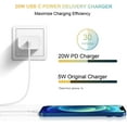 thumbnail image 3 of 2 Pack 20W PD USB C Wall Charger Block,Fast Charger,Type-C Charging,Compatible with iPhone 14 Pro Max/13 Pro/12 Mini/11/XS iPad Pro,Samsung Galaxy, 3 of 8