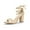 Beige, variant on Women's Sandals Solid Summer Block Heels Lace up Sandals Green 8