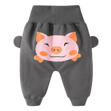 

Fsqjgq Youth Large Pants Children Toddler Kids Baby Boys Girls Cartoon Animals Print High Waisted Pants Trousers Outfits Clothes Boys Yoga Pants Cotton Dark Gray 73