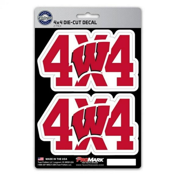 212 Main DST4U080 5 x 8 in. Wisconsin Badgers 4x4 Decal Pack