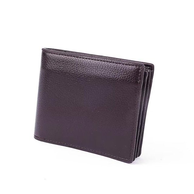 Cartera de hombre ShuxiuWang corta de moda con bolsa de conducción Color café oscuro