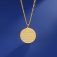 thumbnail image 2 of EUEAVAN Gold Horizontal Inscription Pendant Necklace Stainless Steel Jewelry, 2 of 6