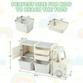 thumbnail image 4 of Costway Kids Toy Storage Organizer Toddler Playroom Furniture w/ Plastic Bins Cabinet Gray, 4 of 10
