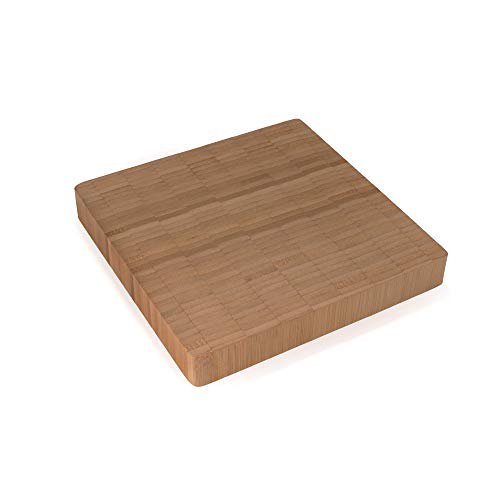 BambooMN Premium End Grain Cutting Board - 7" x 7" x 1" - 3 Pieces