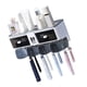 thumbnail image 3 of Estante para cepillos de dientes sin perforaciones, soporte para tazas de enjuague bucal montado en la pared, estante de almacenamiento para inodoro, blanco, 4 tazas, 3 of 10