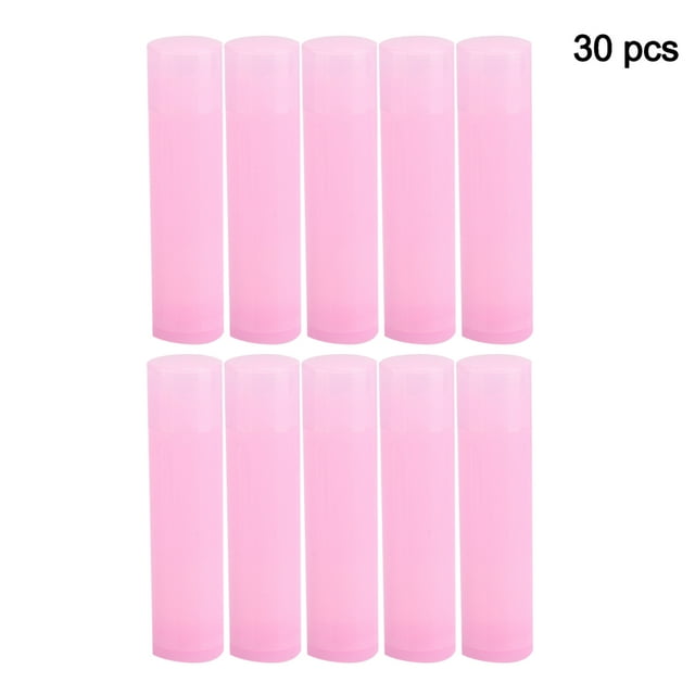 30 Uds tubo de lápiz labial vacío redondo 5ml 4,2g bálsamo labial carcasa recargable contenedor de rotación estuche DIY