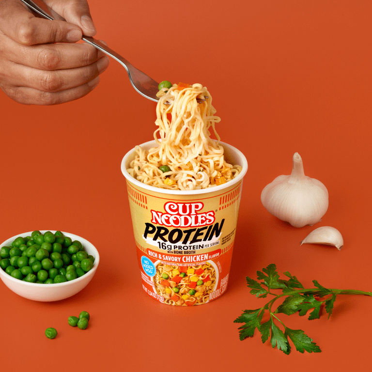 Nissin Cup Noodles Protein Ramen, Chicken Flavor, 16g Protein