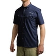 thumbnail image 3 of Whitewater Lightweight Moisture Wicking Short Sleeve Fishing Shirt with UPF 50 (Deep Sea, Large), 3 of 6