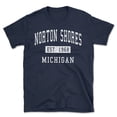 thumbnail image 1 of Norton Shores Michigan Classic Established Men's Cotton T-Shirt, 1 of 1