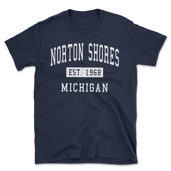 Norton Shores Michigan Classic Established Men's Cotton T-Shirt