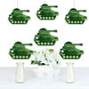 Big Dot of Happiness Camo Hero - Tank Decorations DIY Army Military Camouflage Party Essentials - Set of 20