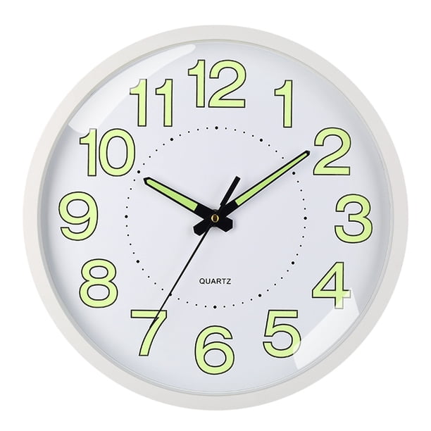 Reloj de pared iluminado Kuymtek 12 Pulgadas Sin Tictac para Dormitorios Oficina