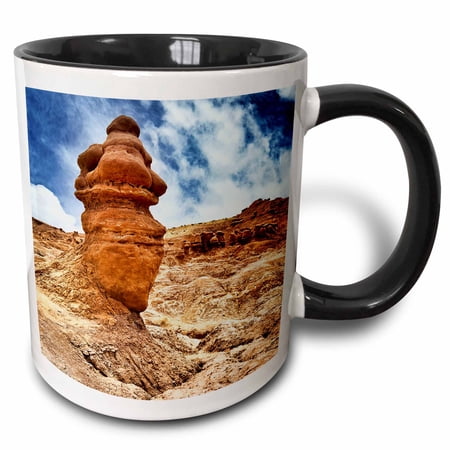 3drose, Hoodoo Formation in Goblin Valley State Park, Utah, 11oz Two-tone Black Mug