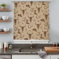 thumbnail image 4 of Brown Cow Skull Sheer Curtains 45 Inches Long, Southwestern Vintage Cowboy Boots Burlap Light Filering Curtains, Breathable Simi Curtain Privacy Drapes for Kitchen Bathroom Small Window Treatment, 4 of 9