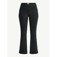 thumbnail image 5 of Time and Tru Women's Faux Suede Flare Pants, 30" Inseam, Sizes XXS-XXL, 5 of 5