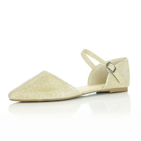 DailyShoes Women's Fashion Shoes, Gold Glitter, 11 B(M)