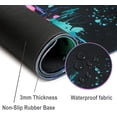 thumbnail image 6 of Simpkeely Gaming Mouse Pad, X-Large Waterproof Blacklight Colorful Splatter Art Game Controller Non-Slip Rubber Base Mousemat, Glow in The Dark Desk Mat for Office Home - 31.5" x 11.8", 6 of 7