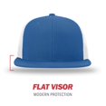 thumbnail image 4 of Richardson Unisex 511 Flatbill Trucker Adjustable Snapback Baseball Cap, Royal/White, One Size Fits Most, 4 of 4