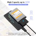thumbnail image 2 of USB 3.0 to SATA Adapter Cable, External SATA III Hard Drive Connector for 2.5'' SSD/HDD & 3.5" HDD Data Transfer, Support UASP, Trim and S.M.A.R.T. with 3 mins Auto-Sleep, Max 18TB, 2 of 7