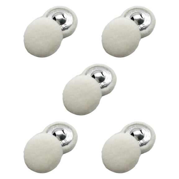 QccHieUs 10 Pieces Fabric Cloth Covered Buttons Shank Buttons Round DIY Supplies 20mm for White