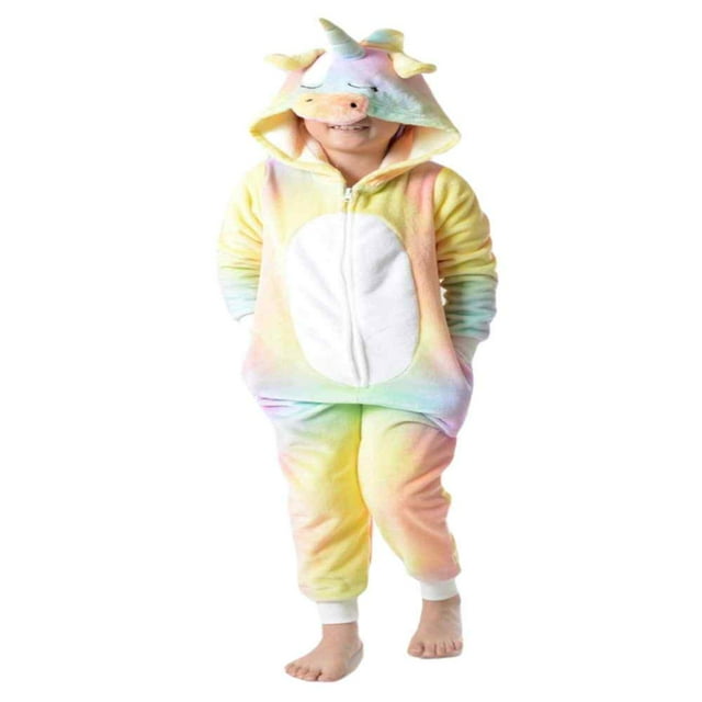 YOPTOP Kid‘s Animal Onesie Pajama Leopard L,tiedyeunicorn,L
