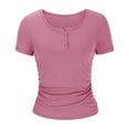 thumbnail image 5 of Aloohaidyvio Crop T Shirts for Women,Womens Short Sleeve T Shirts V Neck Crop Going Out Cute Tops for Women Basics Tees Summer Trendy Clothes, 5 of 5