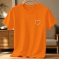 thumbnail image 7 of LJEFF Girls Cute Print Rhinestone T-Shirt, Cotton Short Sleeved Comfort Crew Neck Summer Casual Tee Orange Size 2 T, 7 of 7