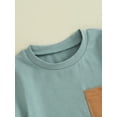 thumbnail image 6 of Elippeo Toddler Boys Summer Outfits 6 12 18 24 Months 3 4 Years Short Sleeve T-Shirt and Contrast Colors Elastic Shorts for 2 Piece Vacation Clothes Set, 6 of 10
