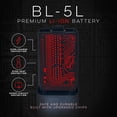 thumbnail image 3 of Paquete de baterías BTECH BL-5L 3800 mAh con carga USB-C de 3800 mAh, 3 of 7