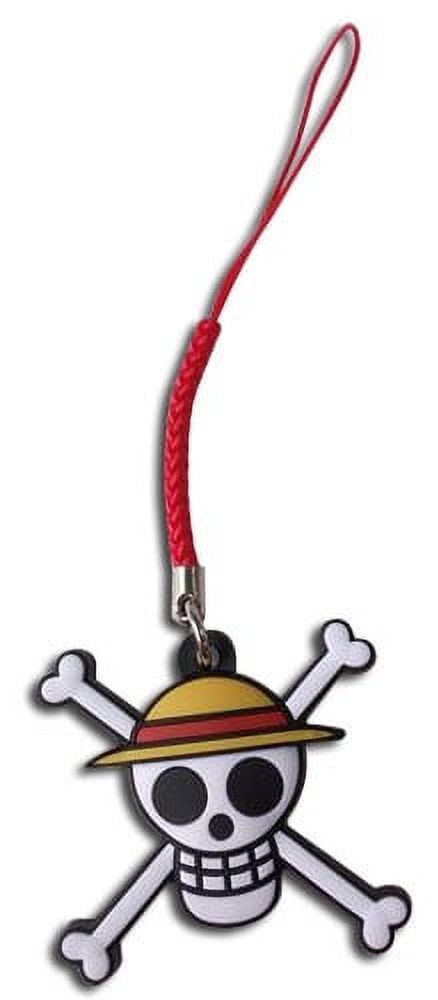 Cell Phone Charm - One Piece - Straw Hat Pirates Jolly Roger Pvc Phone Charm