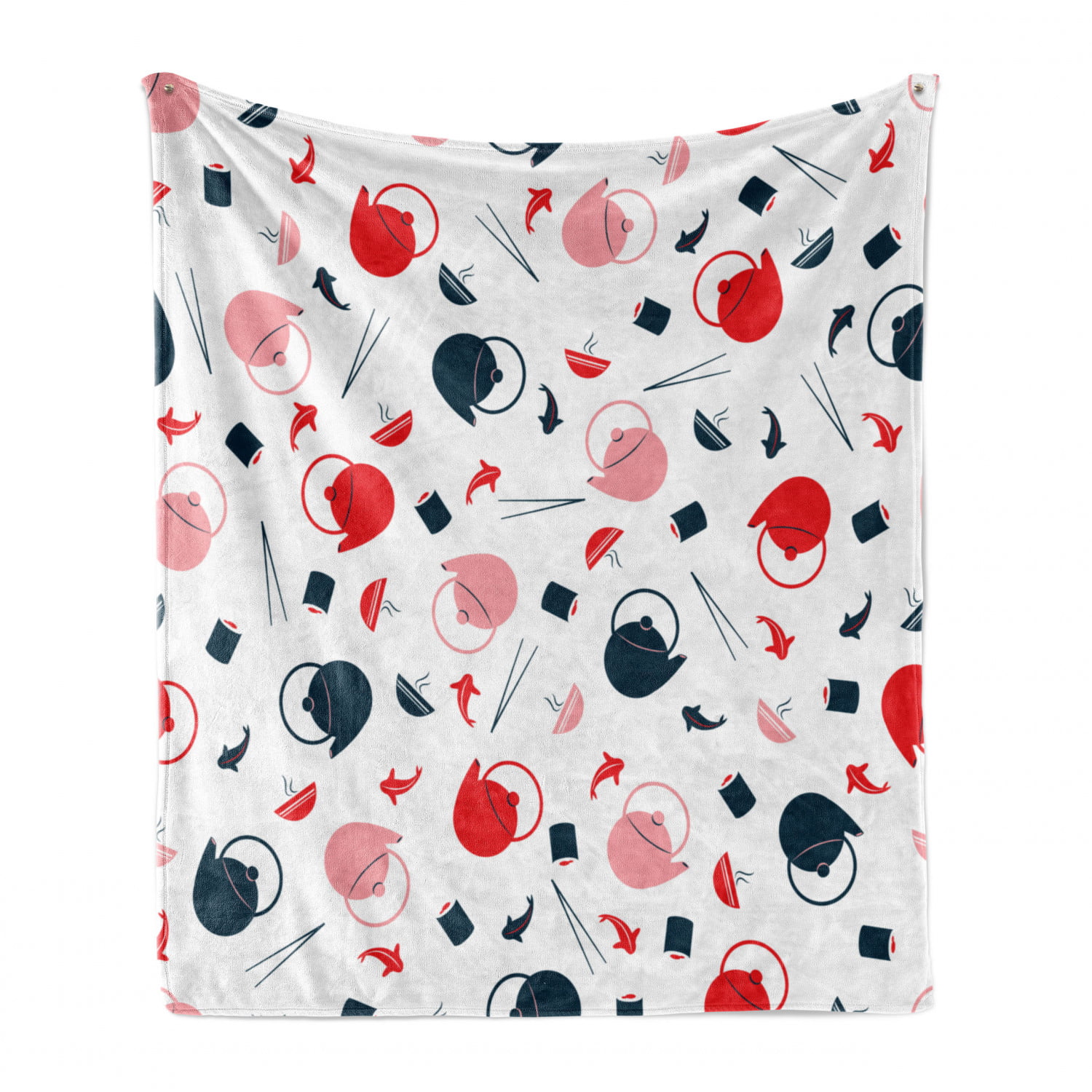 Scandinavian Pattern with Abstract Puppy Dogs with Scribbled Circles Ambesonne Dog Soft Flannel Fleece Throw Blanket 70 x 90 Cozy Plush for Indoor and Outdoor Use Dark Salmon White
