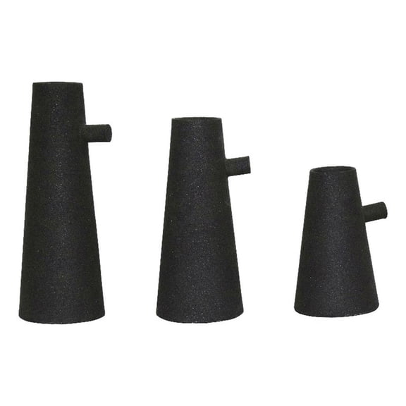 Renwil Aflynta Modern Iron Metal Decorative Vase in Black (Set of 3)