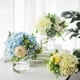 thumbnail image 4 of Yuarrent 2 flores artificiales en jarrón, elegantes, duraderas, para interiores o exteriores, flores artificiales en jarrón Decoración rosa blanca+blanca, 4 of 6