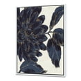 thumbnail image 1 of Fleur Métallique Indigo Dorée - Toile Encadrée Traditionnelle, 1 of 3