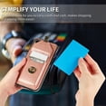 thumbnail image 5 of ELEHOLD Crossbody Wallet Case for iPhone 16,Back Credit Card Holder Metal Snap Luxury Purse Case with Shoulder Strap for Women Girls for iPhone 16,Rosegold, 5 of 8