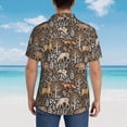 thumbnail image 5 of Haiem Moose fox bear leaf tree Printed Hawaiian Shirt for Men - Men’s Casual Beach Summer Shirts - Stretch Fabric with Modern Fit-Small, 5 of 7