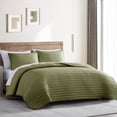 thumbnail image 4 of Excursion Channel Quilted 3 pc F/Q Blush Riverbrook Home Excursion Channel Quilted Microfiber Comforter Set Black - Twin, 4 of 5