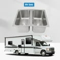 thumbnail image 3 of Caravan Sink, Drop In Kitchen Sink 7.5L Large Capacity Modern Style Embedded Installation  for Motorhome, 3 of 7