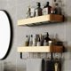 thumbnail image 5 of Estante de ducha con barra for toallas, organizador de ducha de aluminio montado en la pared con gancho, 5 of 6