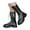 Z02-Black, variant on Girls Boots Combat Boots PU Leather Lace Up Side Zipper Booties Mid Calf Platform Boot Little Kid/Big Kid 4-11 Years White