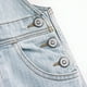 thumbnail image 5 of KIDSCOOL SPACE Mono Vaquero con Pechera Para Niños Pequeños, Pantalones de Mezclilla con 3 Botones en Ambos Lados, Azul Claro, 4-12 Años, 5 of 7