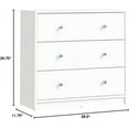 Contemporary 3Drawer Engineered Wood Chest in White