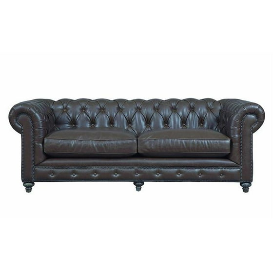 Tov Furniture S115 Durango Leather Sofa Antique Brown