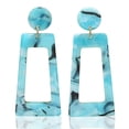 thumbnail image 4 of Pendientes cuadrados Sonducket con estampado de leopardo, 4 of 6